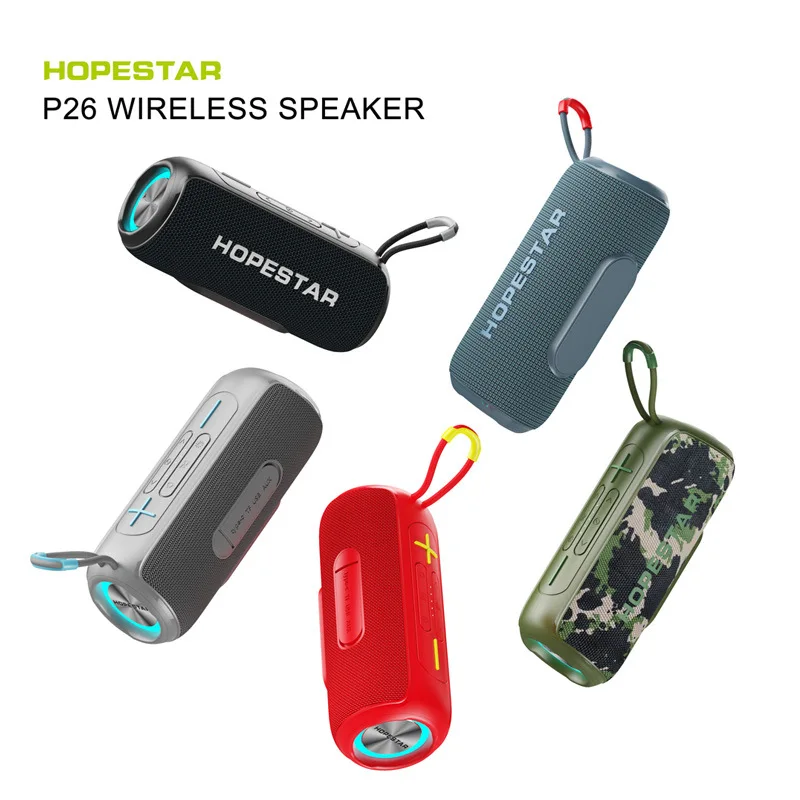 

HOPESTAR P26 Wireless Bluetooth Speaker 40w High Power Outdoor Portable Dual Speaker Stereo Subwoofer Supports TF Card/FM Radio
