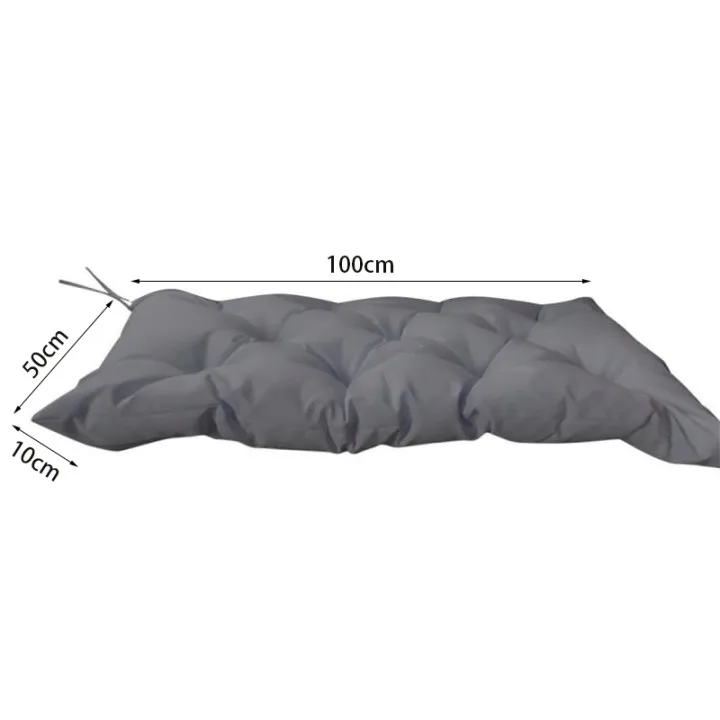 

Outdoor Bench Cushion Waterproof Sunscreen Thick Long Cushion With Ties Vacuum Cotton Filling Solid Color Rocking Chair Cushions