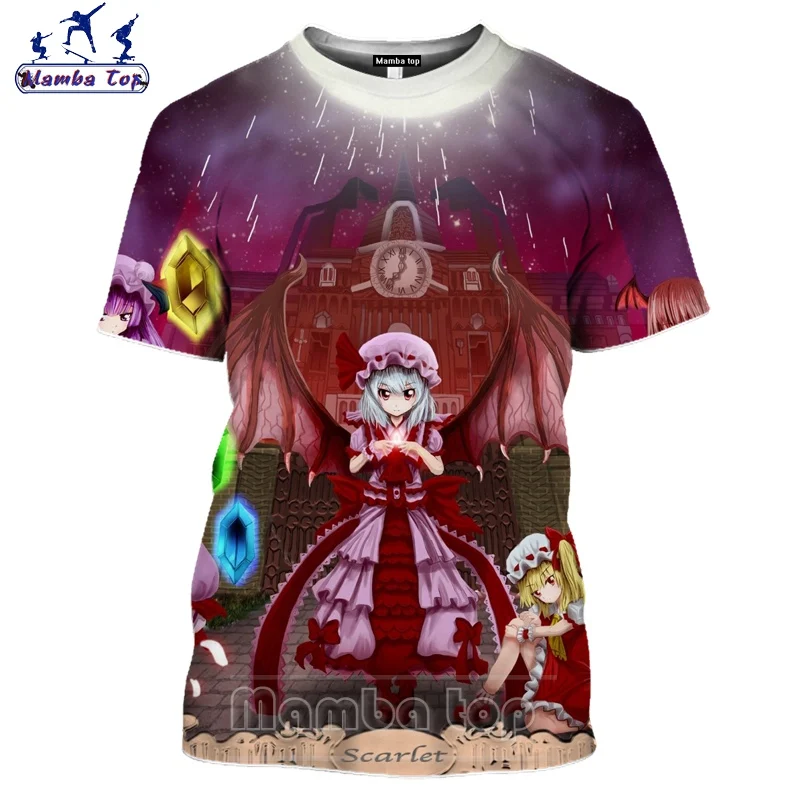 Футболка Mamba Top с 3D принтом манга Touhou Project мужская Милая футболка аниме девушкой