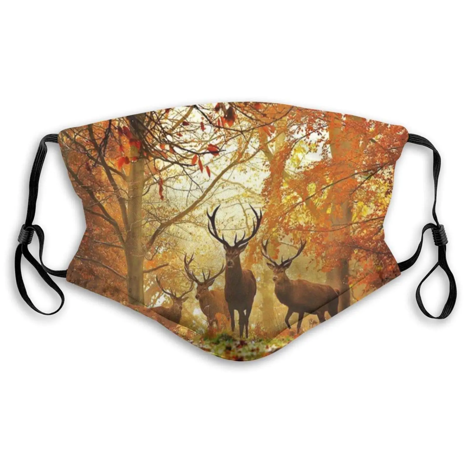 

Deer in Autumn Dust Reusable Washable Face Mouth Face Cover Facial Dust Mouth Scarf Cycling Camping Adult