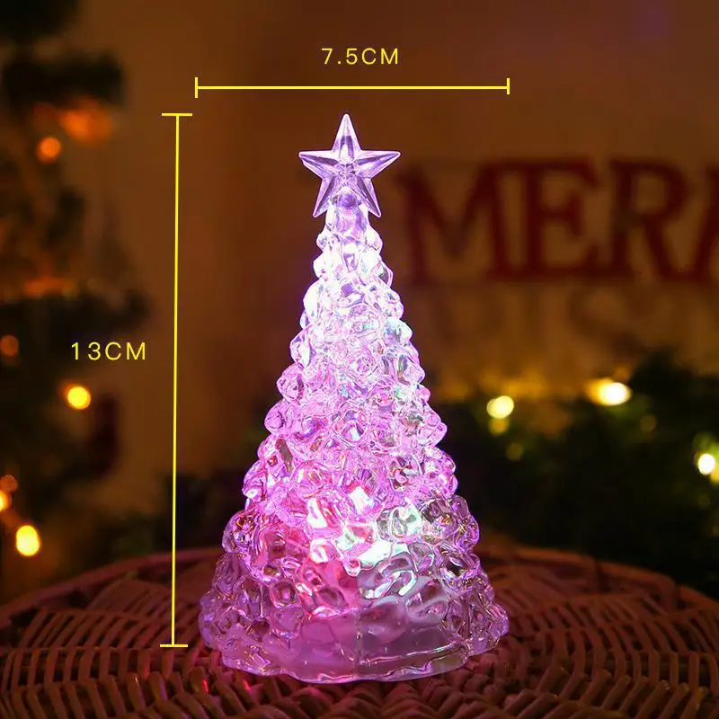 

LED Night Light Artificial Crystal Christmas Tree Decoration for Bedroom