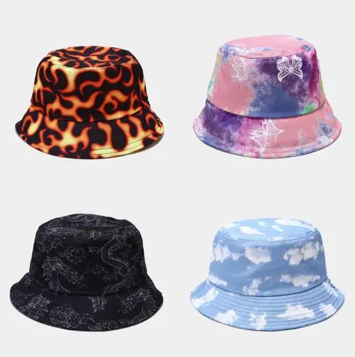 Модная шляпа для рыбалки с принтом бабочки огня облаков дракона мужчин и женщин