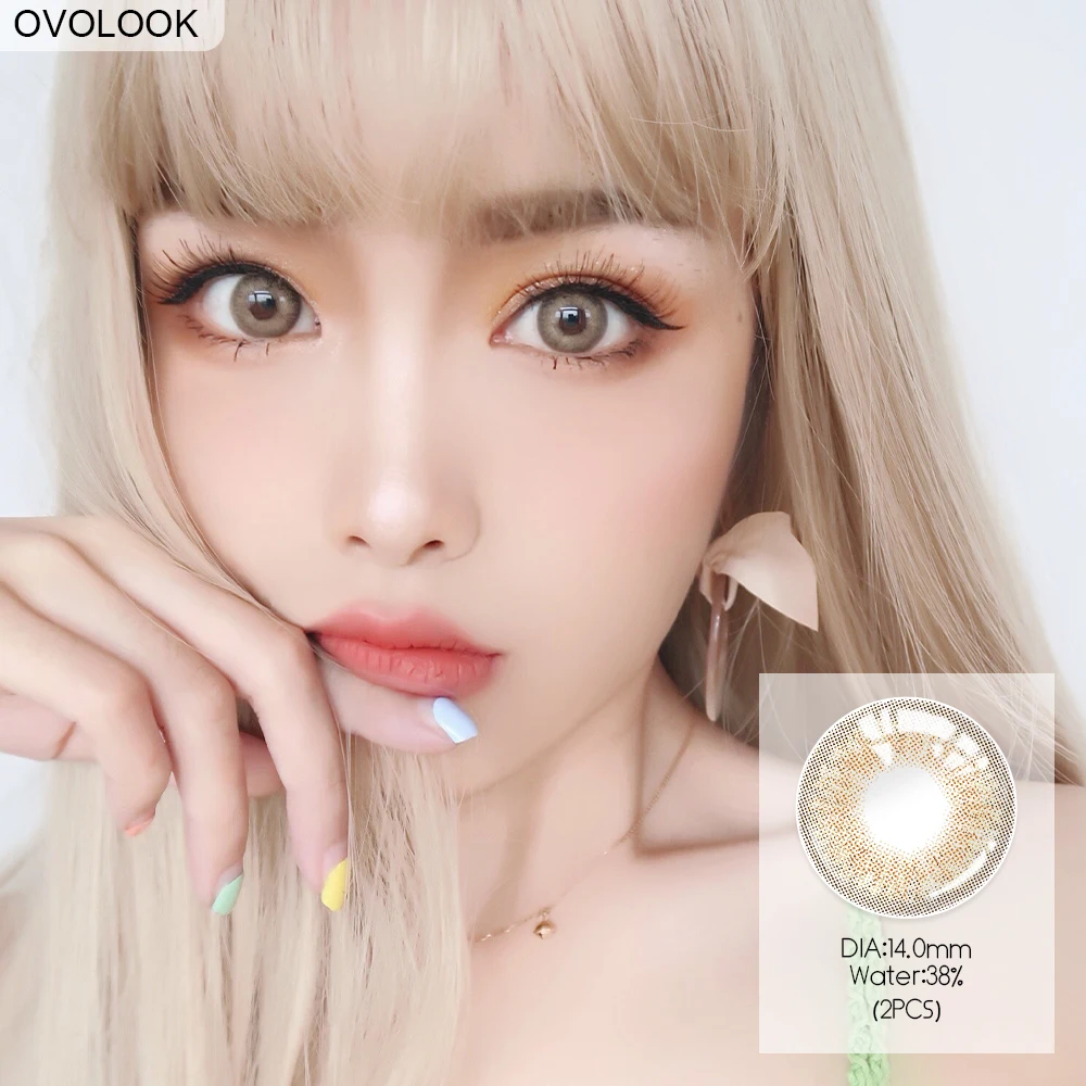 OVOLOOK 2 шт./пара линзы Цветной глазные контактные для глаз дикий Красота