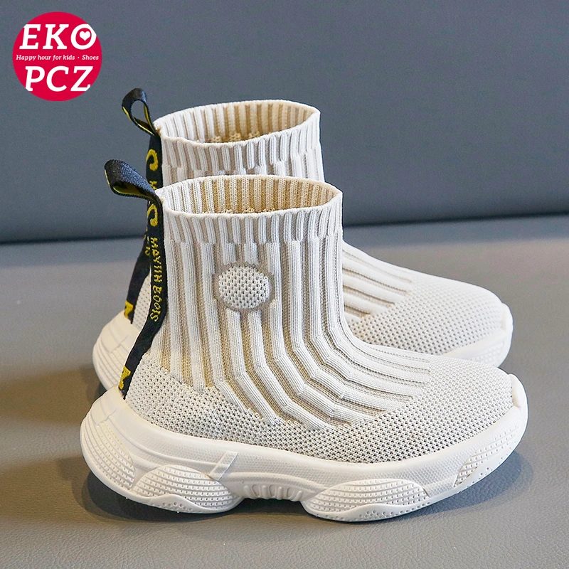 

EKOPCZ телефон, кроссовки для девочек, весна-осень, носки для мальчиков, высокие ботинки, модная эластичная вязаная детская повседневная обувь,...