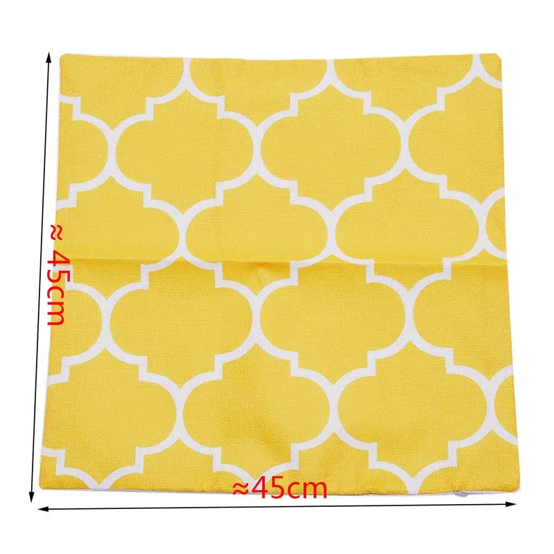 Коллекция 4 вида конструкций льняных геометрических чехлов для подушек 18 дюймов |