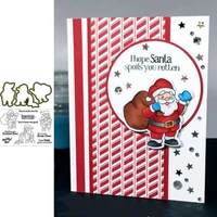 santa claus clear stamps metal cutting dies for scrapbooking and card making paper craft 2019 new die cuts