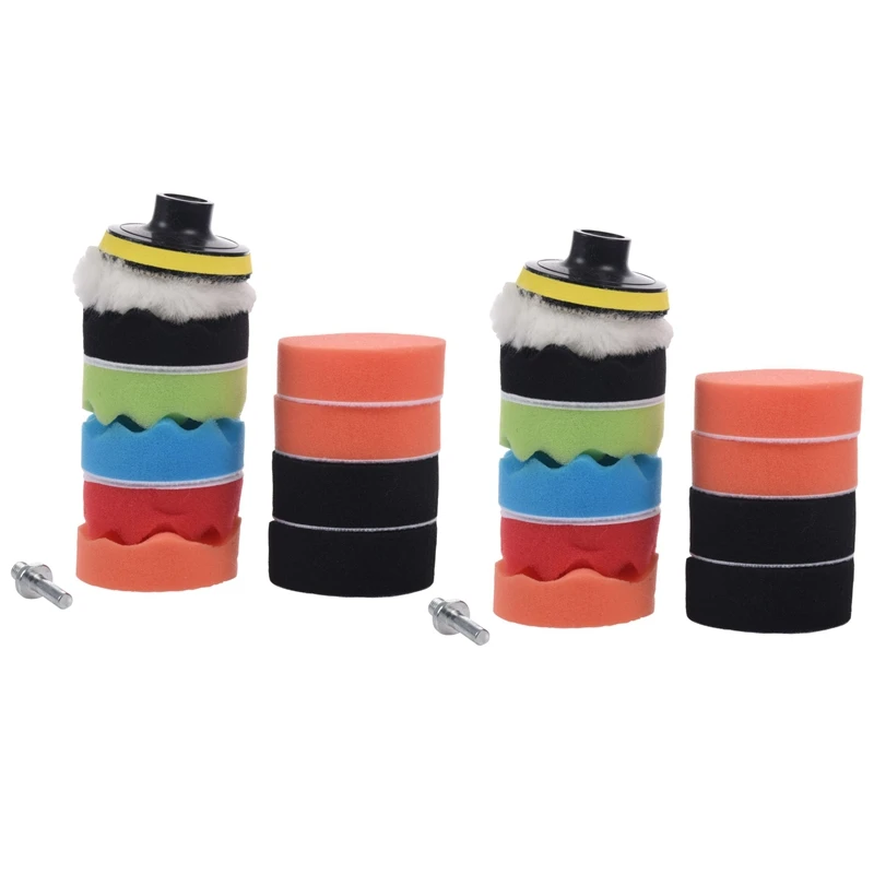 

22Pcs 3 inch Waves Buffer Polishing Pad Set for Car Polisher