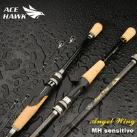 ACE HAWK New 662 702MH Classic Bass Fishing Rod High Carbon Fast Action 5-28g Test Pike Fishing Tackle