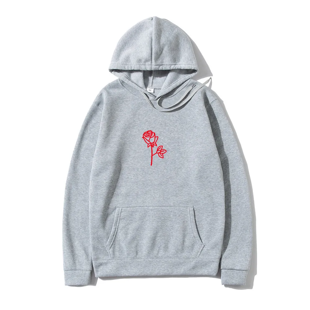 

2021 Hot Selling Harajuku Men's Hoodie Sweatshirt Casual Spring and Summer New Poison Rose Print Hoodie Pullover Hoodie