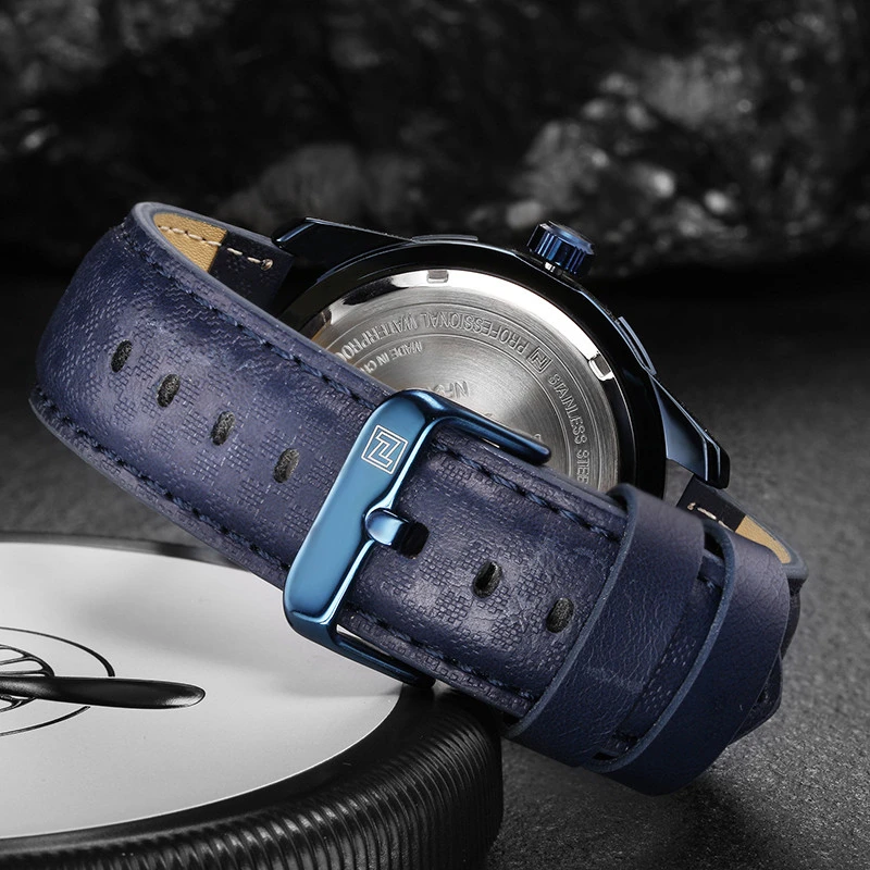 Часы NAVIFORCE мужские стальные водонепроницаемые кварцевые с датой | Наручные часы