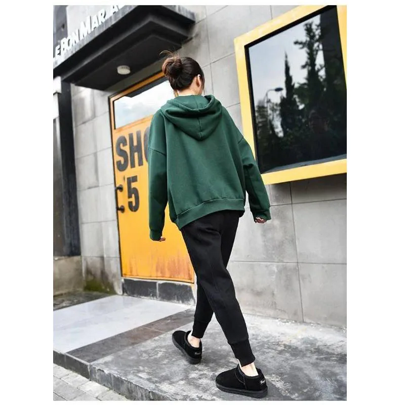 Женский пуловер с капюшоном свитшот женский осенне-зимний новый свободный