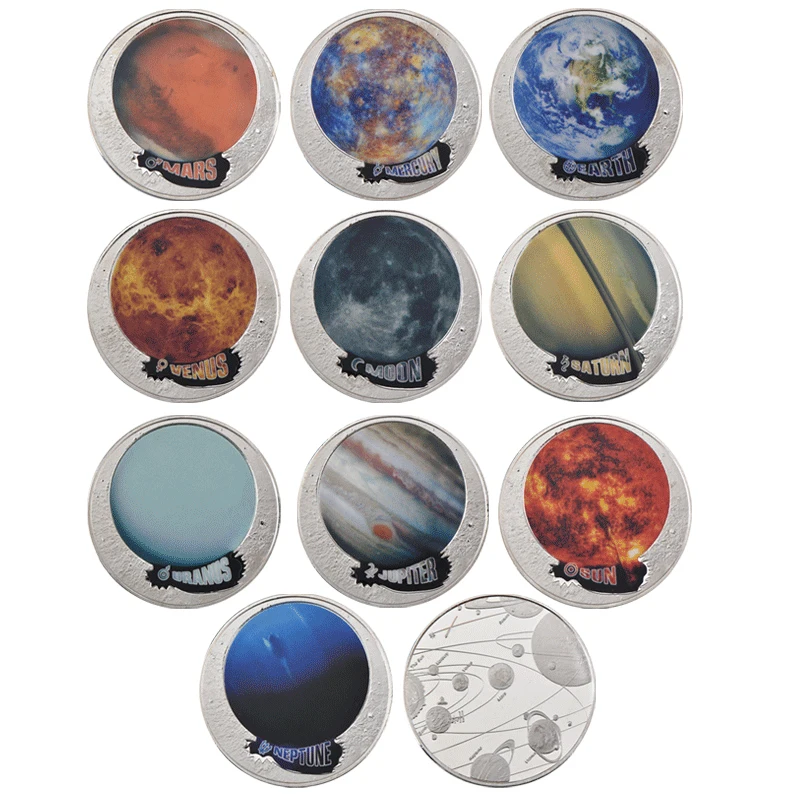 WR 10 шт. серебряные монеты с системой солнечных батарей коллекционные предметы