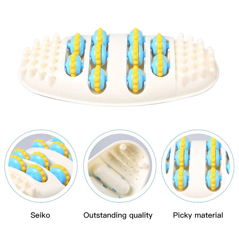 

4 Rows Of Rollers Acupoints Fitness Equipment Foot Care Anti Cellulite Detox Patch Foot Massager Improve Blood Circulation