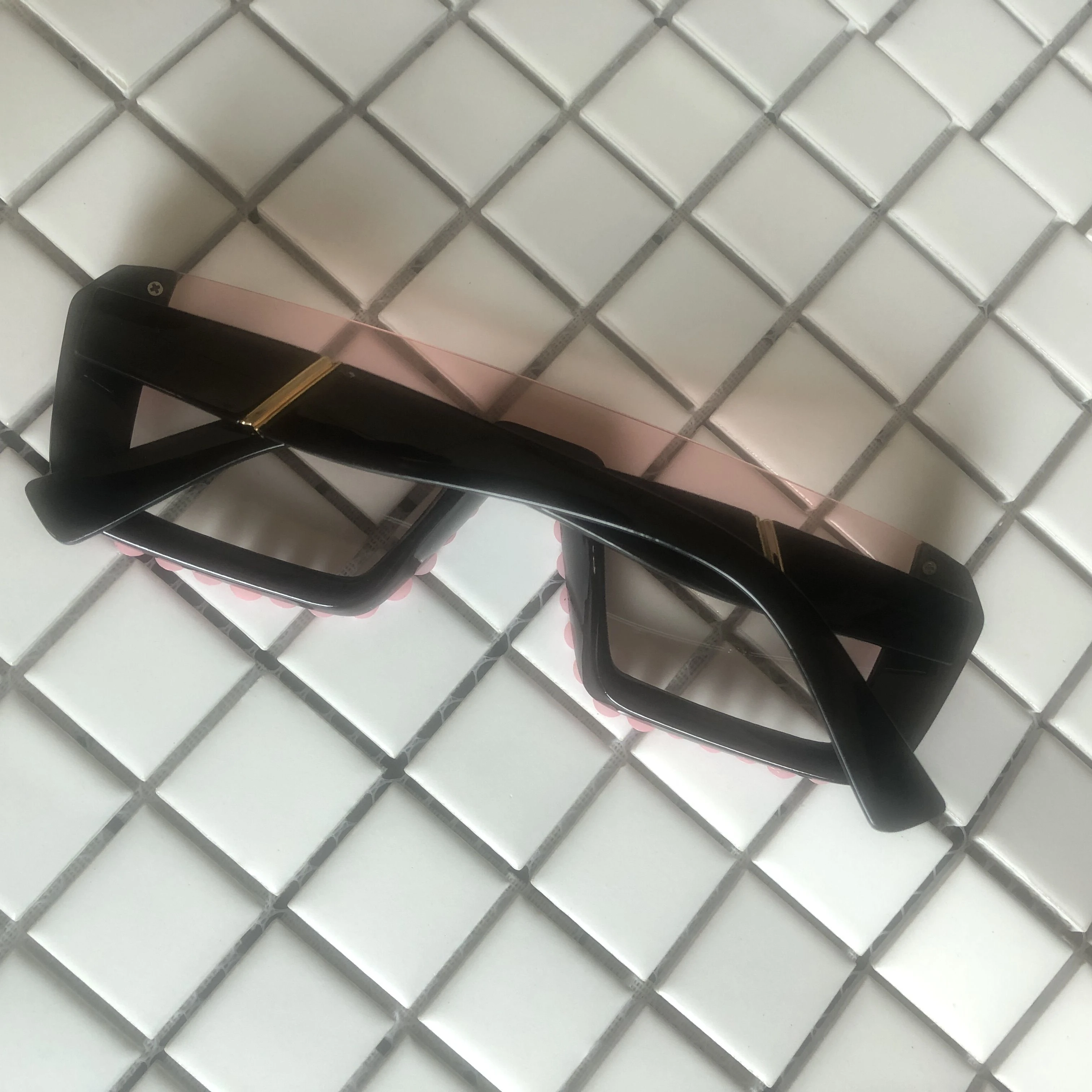 ZAOLIHU Модные женские солнечные очки с розовыми линзами дизайн розы жемчужные