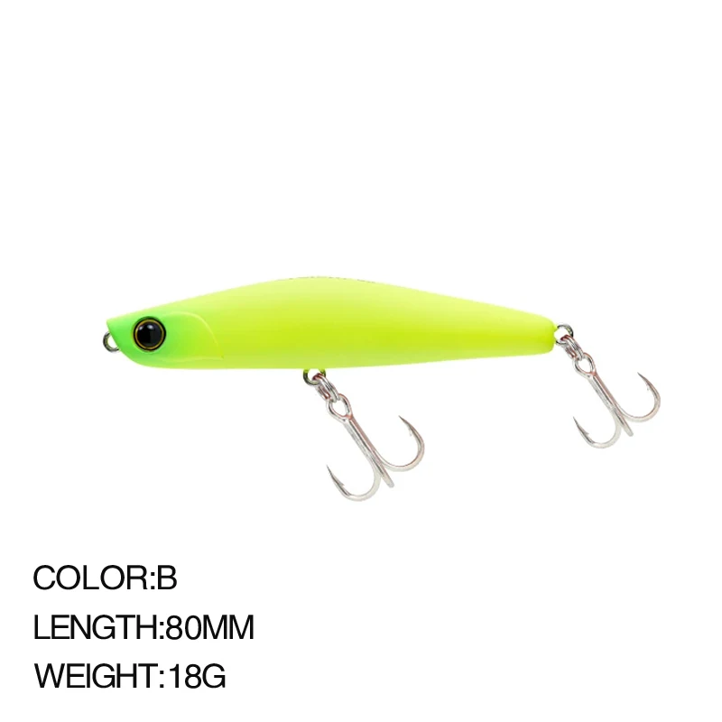 1 Pcs 18g 80mm Fishing Lures 2020 Sinking Whopper Plopper Hard Plastic Pencil Bait Wobbler Trout Tackle Accessaries 9044