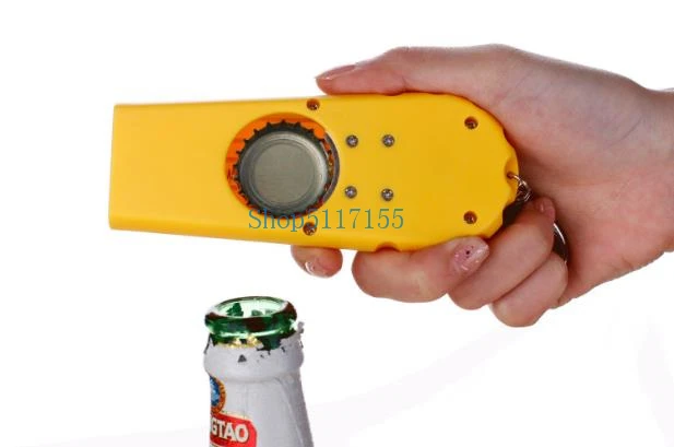 

High Quality Protable Cap Zappa Beer Bottle Opener Cap Launcher Shooter By Spinning Hat Fire Cap Shoot With Key Ring Gift
