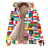 oversized fleece mens flag patchwork printed winter jacket thermal heating streetwear quilted harajuku funny clothes wholesale