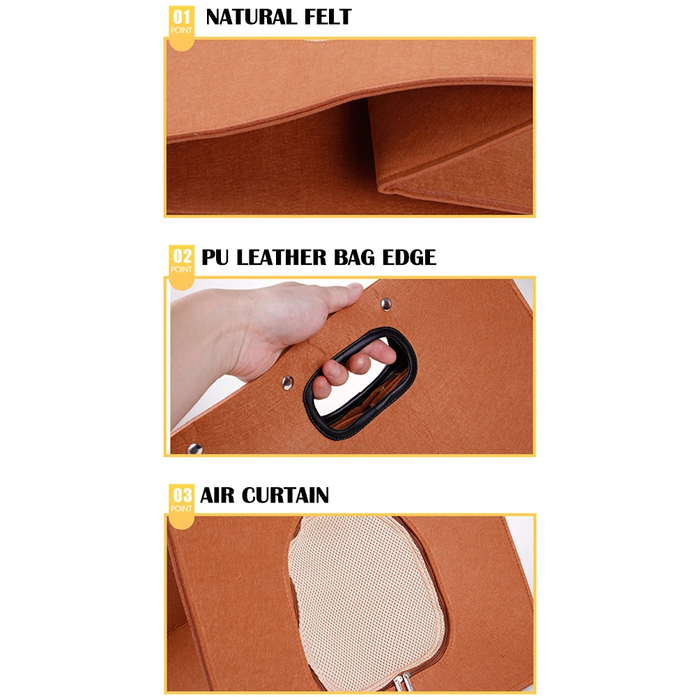 

Creative Felt Pet Nest Cat Bed Washable Kennel Folding Breathable Cat Litter Convenient Portable Cat Litter Dog Cage For Teddy