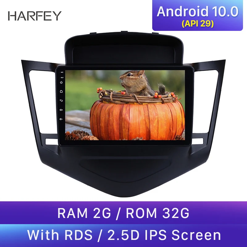 Автомобильный мультимедийный плеер Harfey 2Din с GPS головное устройство 9 дюймов Android 10