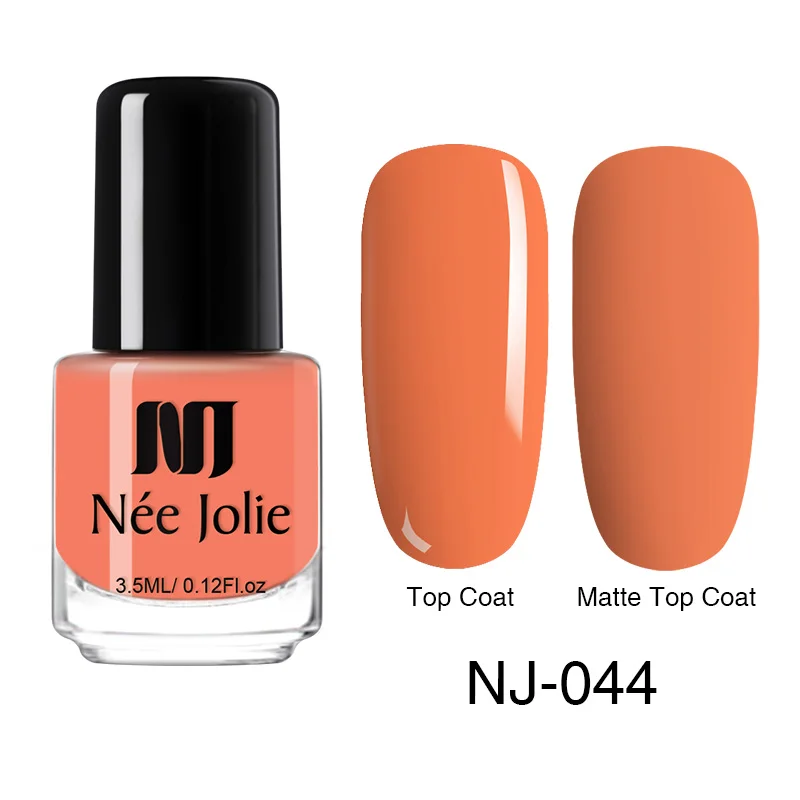 3.5ml NJ-044 Матовый лак для ногтей NEE JOLIE Effetc, черный чистый цвет, розовый лак для ногтей, масляной лак, лак для ногтей, лак для ногтей - Цвет: 3.5ml NJ-044