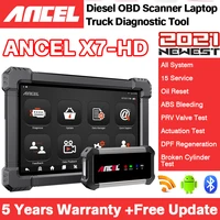 ancel x7 hd multilingual full system obd2 scanner tpms abs dpf for diesel heavy duty truck diagnostic tool 2 year free update