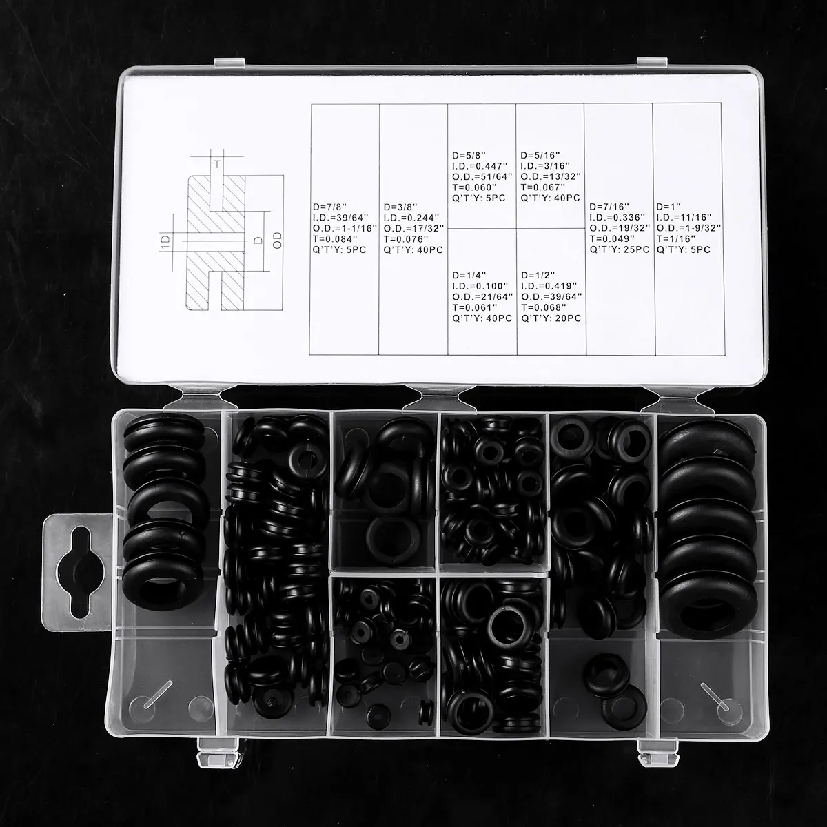 180 шт. уплотнительные резиновые кабели комплект для втулки Электрический
