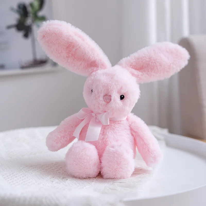 

Cute Bow Tie Rabbit Plush Doll High-end Child Toys Soft Cartoon Bunny Stuffed Dolls Baby Soothe Baby Animal Pillow Girl Gifts