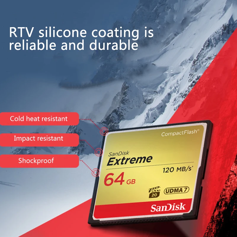 Карта памяти SanDisk Compactflash 32 ГБ 64 128 CF карта Extreme 800X высокоскоростная UDMA 7 120 Мб/с видео