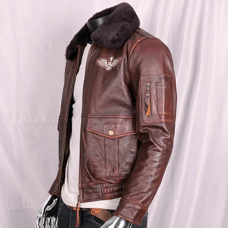 Куртка Пилот Кожа Буйвола Купить Мужская