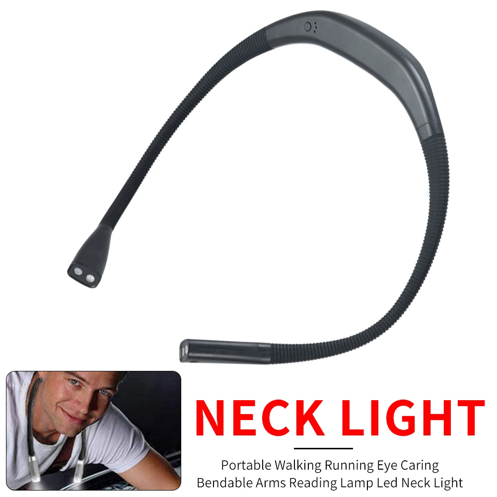 

Reading Lamp Repairing Indoor Outdoor Portable Multifunction Night Eye Caring Led Neck Light Hands Free Running Bendable Arms