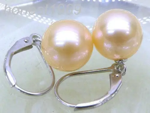 Бесплатная доставка&gt Подлинная 10 мм AAA + Круглый Золотой Розовый Южно-морской