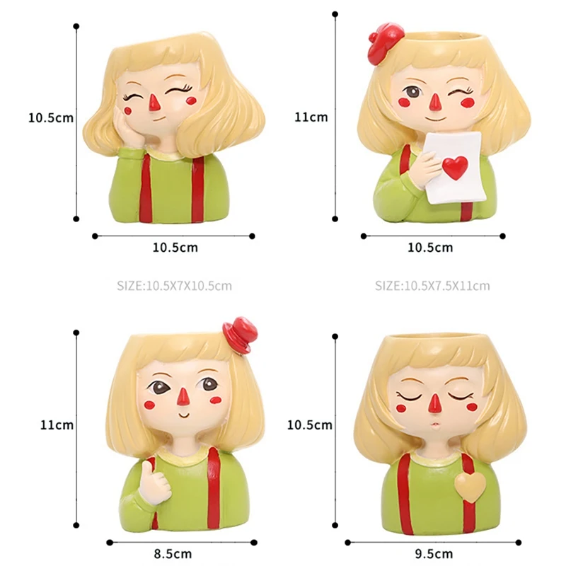 Горшок для суккулентов, цветочный горшок для девочек, цветочный горшок для создания дизайна, милая маленькая принцесса, домашние горшки для бонсай, декоративные горшки