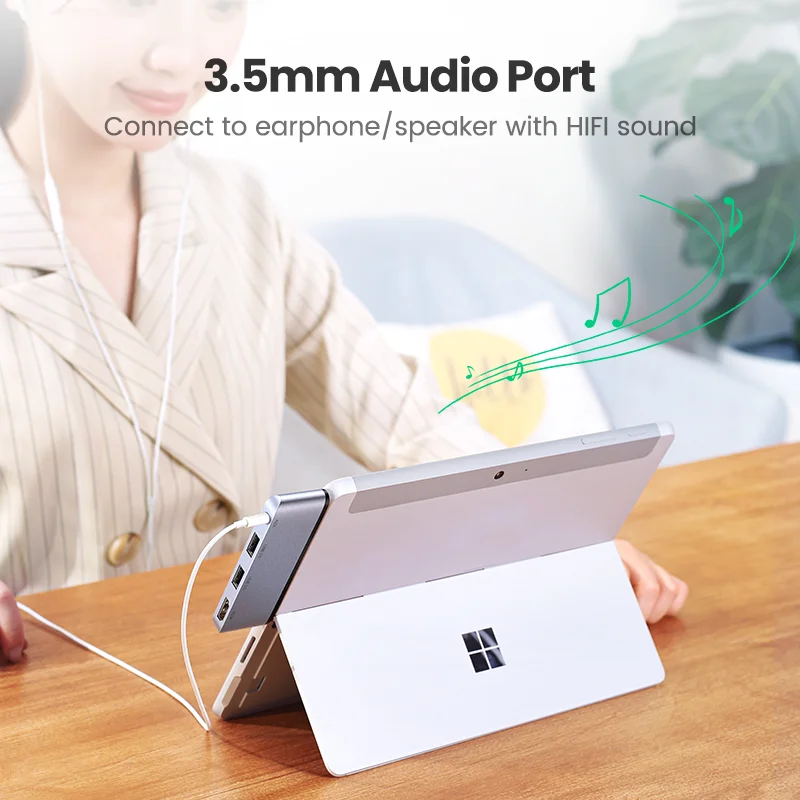 Док станция UGREEN для Microsoft Surface Go 2/1 USB C на 3 0 4K HDMI 5 мм|USB-хабы| |