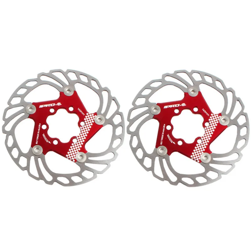 140mm 2PC Red IIIPRO двусторонние механические Кабельные дисковые тормоза плоские дорожные зажимы двусторонние тормоза с дисками 140 мм абсолютно - Цвет: 140mm 2PC Red