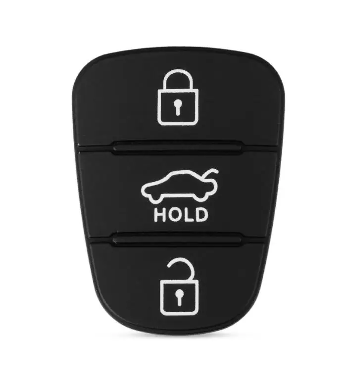Дистанционный автомобильный 3 кнопки резиновый кнопочный коврик для Hyundai Solaris Accent Tucson l10 l20 l30 Kia Rio Ceed флип авто ключ оболочки