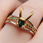 Шлем Супергероя Тора Локи, комплект из 3 предметов, унисекс, золотистые и мужские очаровательные ювелирные изделия, подарок на День святого Валентина для женщин и мужчин, новинка 2021