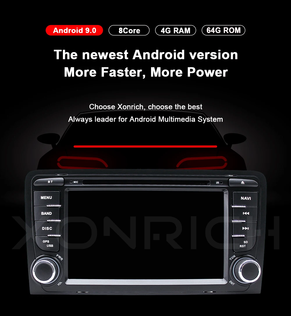 8 ядерный ips DSP 2 din Android 9 автомобильный DVD мультимедиа для Audi A3 8P S3 RS3 Sportback навигация gps Радио Стерео головное устройство 4 Гб+ 64 ГБ