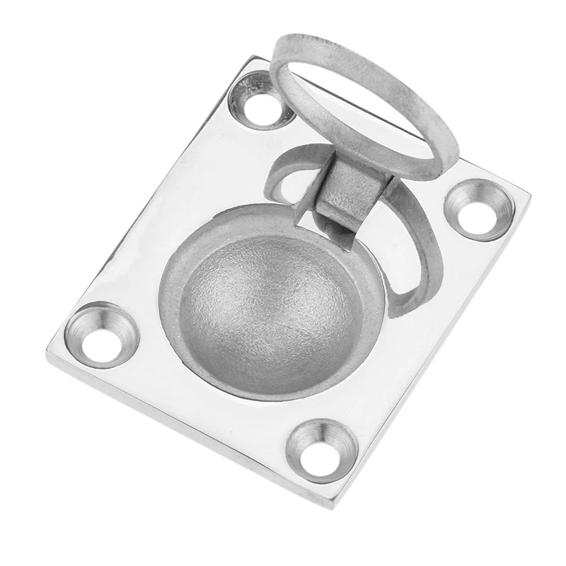48 X 38Mm Boat Locker Hatch Latch Cabinet Flush Mount Ring Pull Handle Marine Surfing Hardware 316 Stainless Steel | Автомобили и