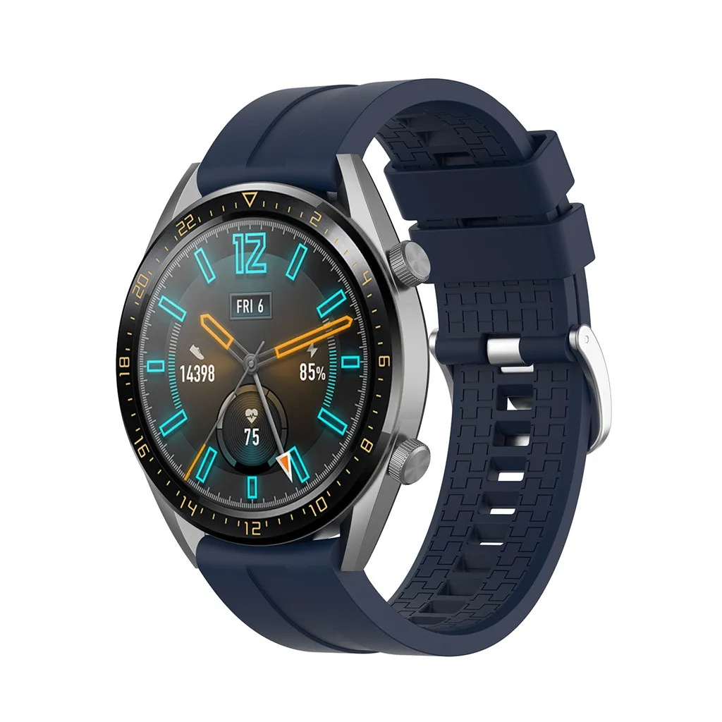 Мягкий спортивный силиконовый ремешок 20 мм 22 для Huawei Watch GT Active/элегантная Honor Magic