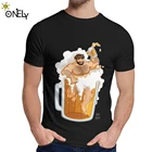 Адам любит большой пивной бар алкогольный напиток футболка с круглым воротником для отдыха Горячая Распродажа для мужчин натуральный хлопок US Размеры S-6XL большой Размеры футболка
