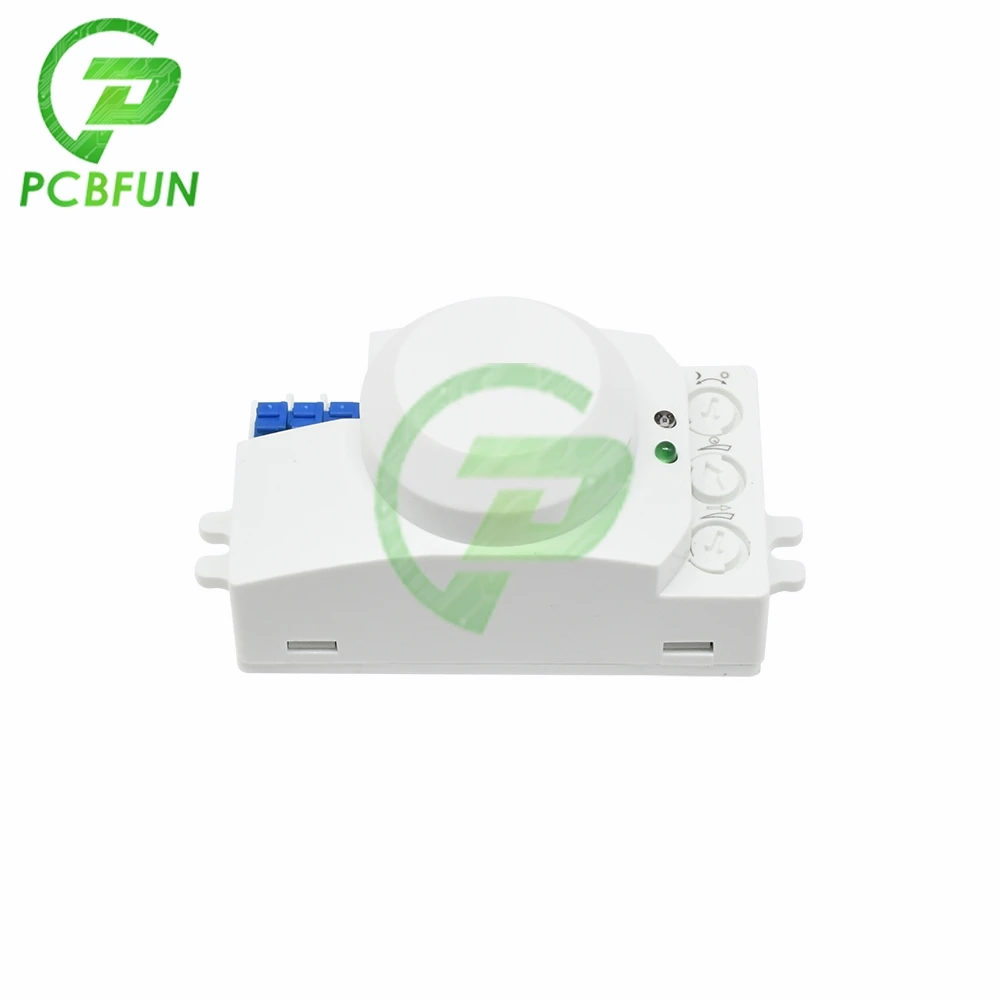 5.8GHz Microwave Radar Sensor Switch AC 220V 240V 5.8GHz CW Radar Microwave Movement Motion Detector Sensor Switch for Indoors