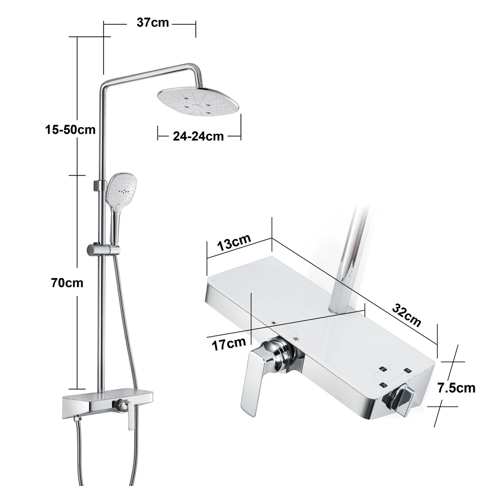 Набор для душа HIDEEP смеситель ванной комнаты с дождевой насадкой|Душевая система|