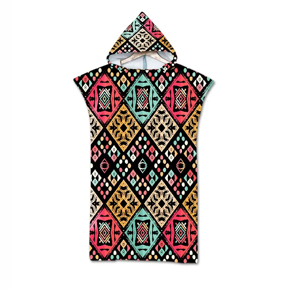 Микрофибра полотенце с капюшоном банное полотенце-накидка для купальный халат