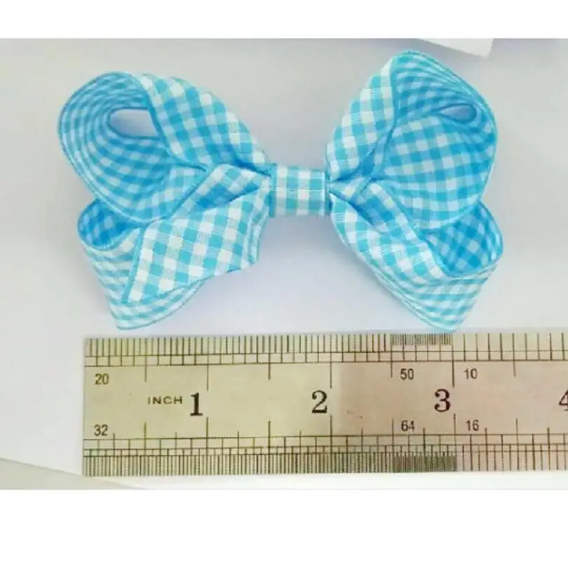 Клетчатый плед с эластичной лентой Галстуки заколки бантами для волос женщин и