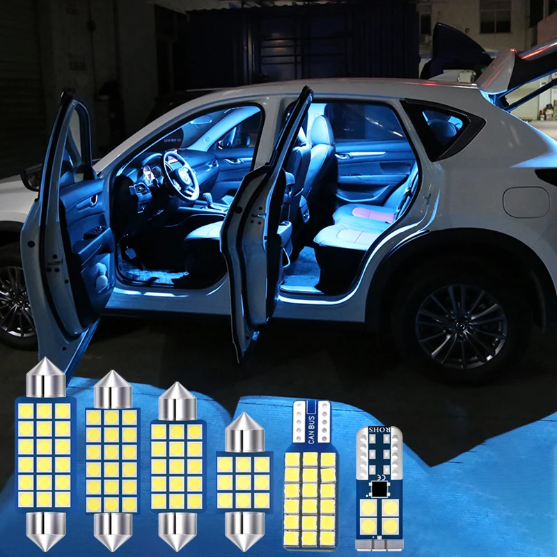 Для Mazda CX 5 CX5 KE KF 2012 2018 2019 2020 6 шт. ошибок светодиодный лампы Автомобильный интерьер