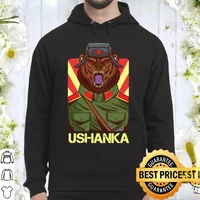 soviet bear wearing ushanka russia hat cap men hoodie autumn and winter casual sweatshirt harajuku men clothing