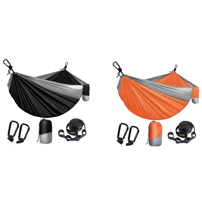 

2 Person Portable Camping Hammock for Outdoors,with Tree Straps Carabiners,for Backpacking Hiking Garden