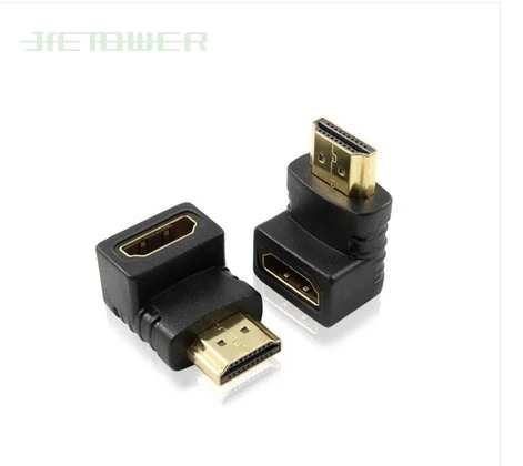 

Переходники HDMI под углом 90 градусов, переходник HDMI штекер-HDMI гнездо для кабеля HDTV 1080P, удлинитель преобразователя 100 шт./лот