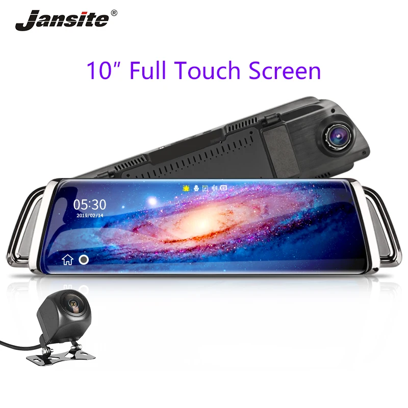 Jansite 1" сенсорный экран автомобильный видеорегистратор FHD передний 1080 P с задней камерой 1080 p двойной объектив видео рекордер автомобильная камера s Dash cam Anti-shack