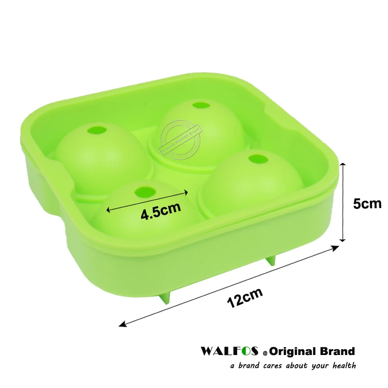 

WALFOS FOOD GRADE Silicone Ice Cube Tray Ice Ball Maker Party Bar Tool Round Silicone Ice Ball Mold for Whiskey Cocktail